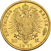 Reverse 20 Mark 1872 B Prussia