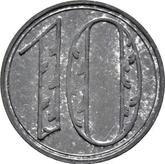Reverse 10 Pfennig 1920 Large "10"