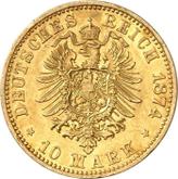 Reverse 10 Mark 1874 B Prussia