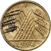 Reverse 10 Reichspfennig 1924 F