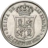 Reverse 40 Céntimos de escudo 1867