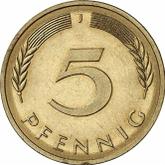 Obverse 5 Pfennig 1980 J