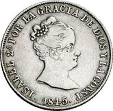 Obverse 4 Reales 1845 B PS
