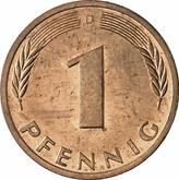 Obverse 1 Pfennig 1991 D