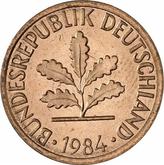 Reverse 1 Pfennig 1984 F