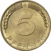 Obverse 5 Pfennig 1969 D