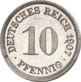 Obverse 10 Pfennig 1907 F