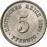 Obverse 5 Pfennig 1898 F