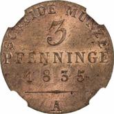 Reverse 3 Pfennig 1835 A