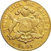 Reverse 10 Pesos 1851 So
