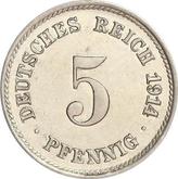 Obverse 5 Pfennig 1914 F