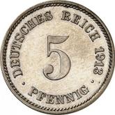 Obverse 5 Pfennig 1913 J