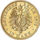Reverse 10 Mark 1875 B Prussia