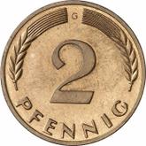 Obverse 2 Pfennig 1967 G