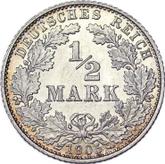 Obverse 1/2 Mark 1905 D