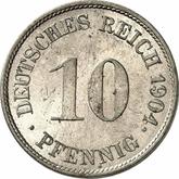 Obverse 10 Pfennig 1904 J