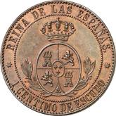Reverse 1 Céntimo de escudo 1865