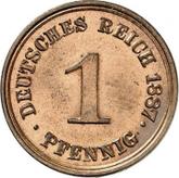 Obverse 1 Pfennig 1887 E