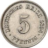 Obverse 5 Pfennig 1894 E