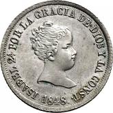Obverse 2 Reales 1848 M CL