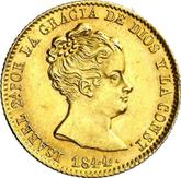 Obverse 80 Reales 1844 B PS