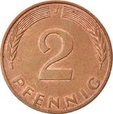 Obverse 2 Pfennig 1996 J