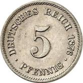 Obverse 5 Pfennig 1876 C
