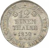 Reverse 1/12 Thaler 1830 CvC