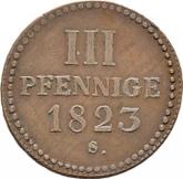 Reverse 3 Pfennig 1823 S