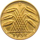 Reverse 10 Reichspfennig 1932 D