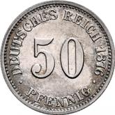 Obverse 50 Pfennig 1876 C