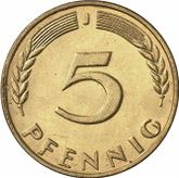 Obverse 5 Pfennig 1970 J