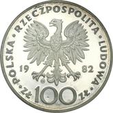 Obverse 100 Zlotych 1982 CHI John Paul II