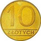 Reverse 10 Zlotych 1990 MW