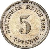 Obverse 5 Pfennig 1913 F