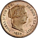 Obverse 10 Céntimos de real 1858