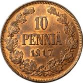 Reverse 10 Pennia 1917
