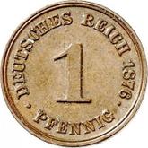 Obverse 1 Pfennig 1876 G