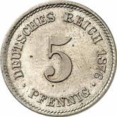 Obverse 5 Pfennig 1876 E