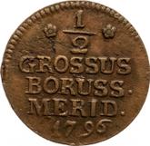 Reverse 1/2 Grosz 1796 B South Prussia