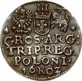 Reverse 3 Groszy (Trojak) 1602 K Krakow Mint