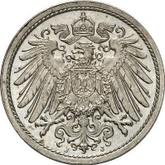 Reverse 10 Pfennig 1905 J