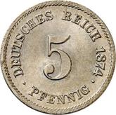Obverse 5 Pfennig 1874 G