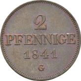 Reverse 2 Pfennig 1841 G
