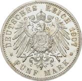 Reverse 5 Mark 1907 A Saxe-Coburg-Gotha