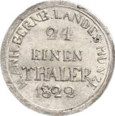 Reverse 1/24 Thaler 1822