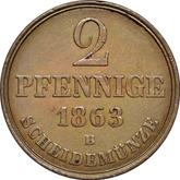 Reverse 2 Pfennig 1863 B