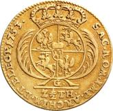 Reverse 2-1/2 Thaler (1/2 August d'or) 1753 G Crown