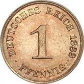 Obverse 1 Pfennig 1888 J