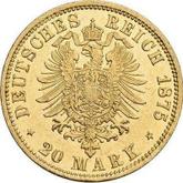 Reverse 20 Mark 1875 A Prussia